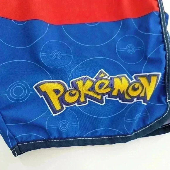 Nintendo Pokemon  Vibrant Colored Swim Trunks with Back Pocket Boys 10/12 - Picture 4 of 9